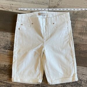 Liverpool white denim shorts